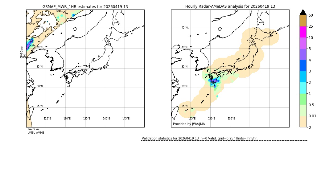 GSMaP MWR validation image. 2026/04/19 13