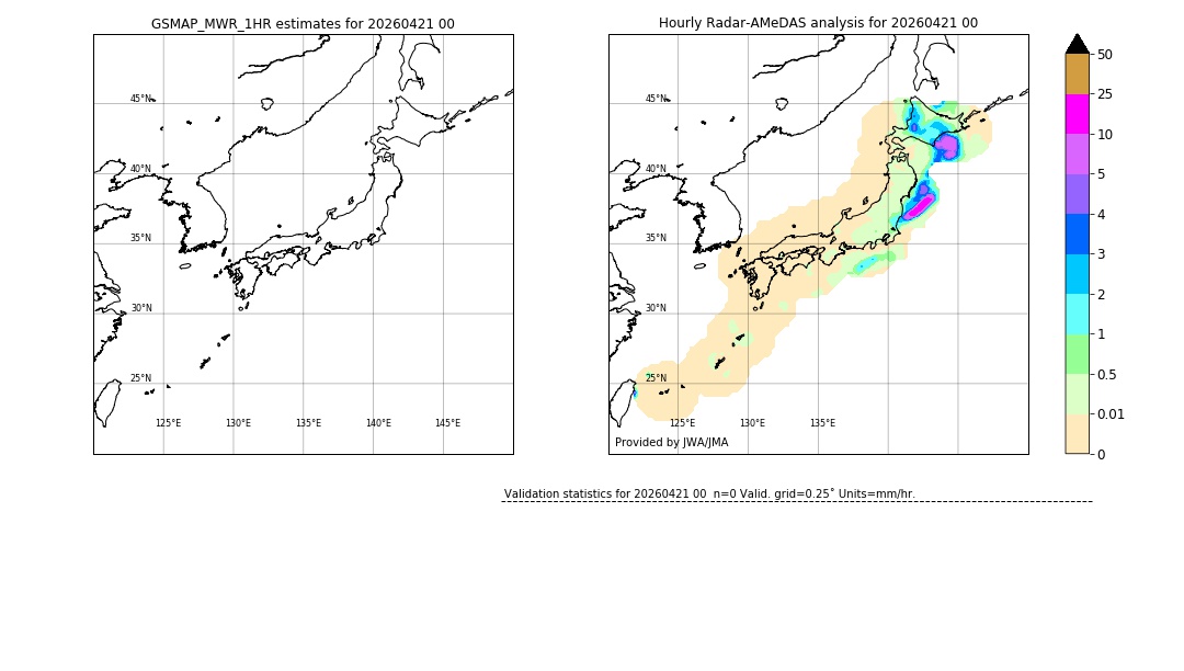 GSMaP MWR validation image. 2026/04/21 00