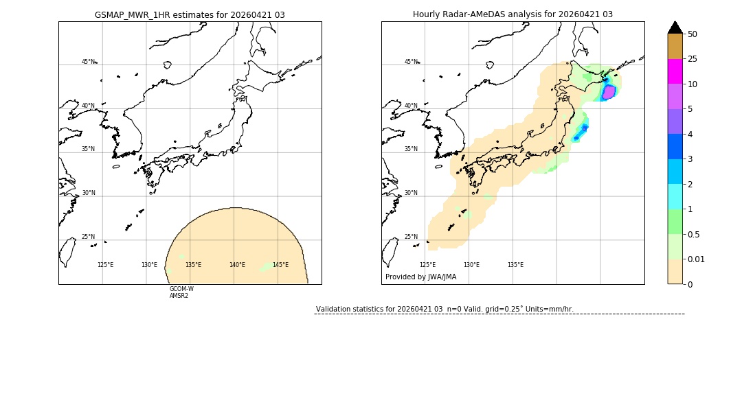 GSMaP MWR validation image. 2026/04/21 03