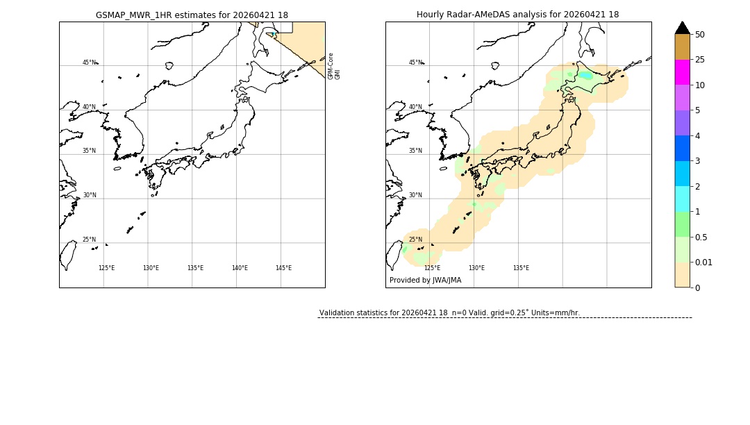 GSMaP MWR validation image. 2026/04/21 18