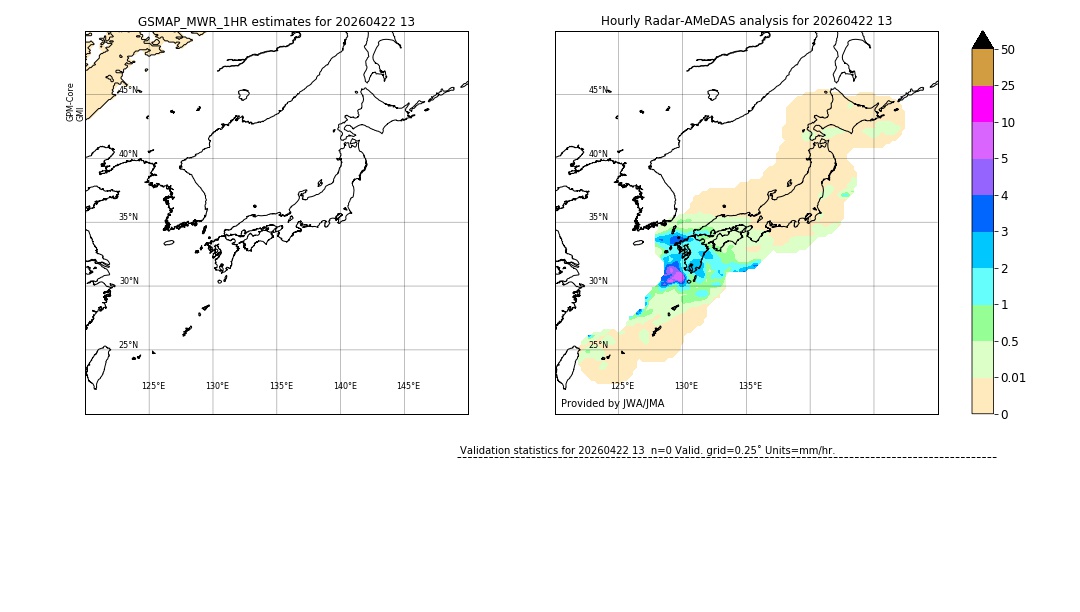 GSMaP MWR validation image. 2026/04/22 13