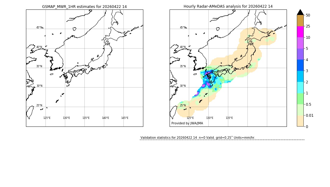 GSMaP MWR validation image. 2026/04/22 14