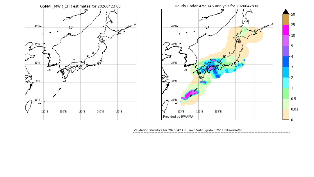 GSMaP MWR validation image. 2026/04/23 00