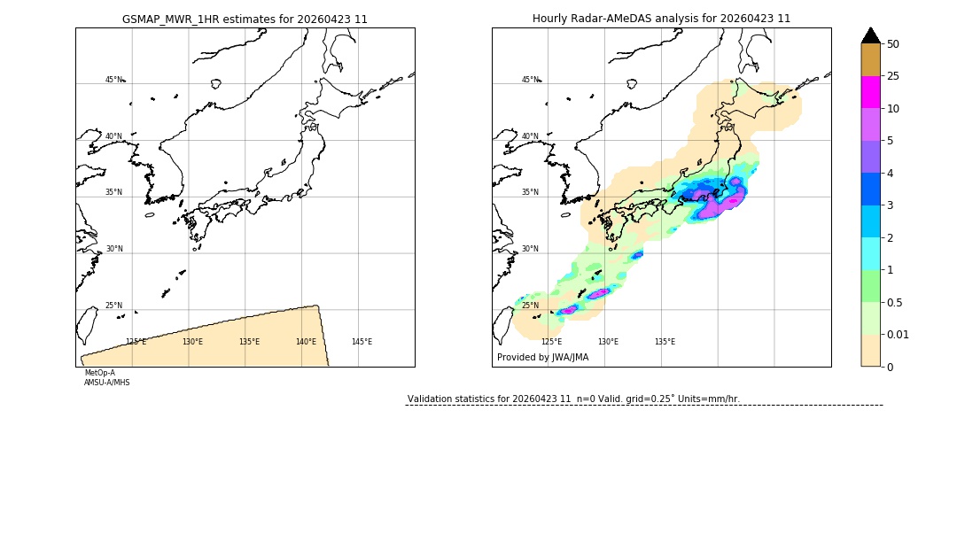 GSMaP MWR validation image. 2026/04/23 11