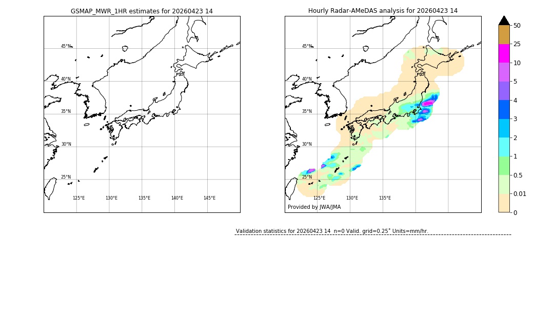 GSMaP MWR validation image. 2026/04/23 14