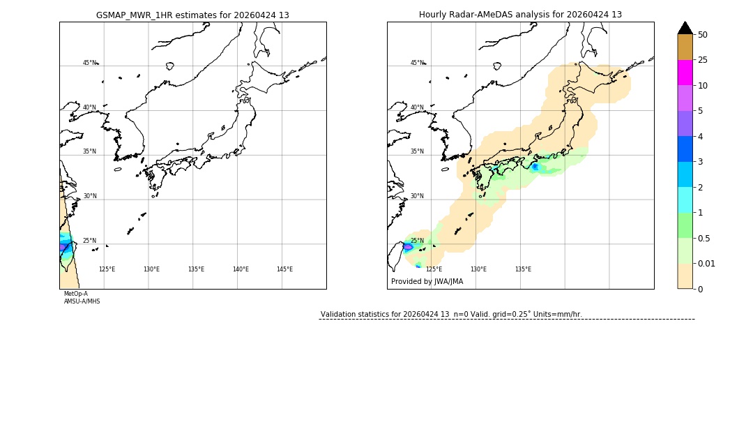 GSMaP MWR validation image. 2026/04/24 13