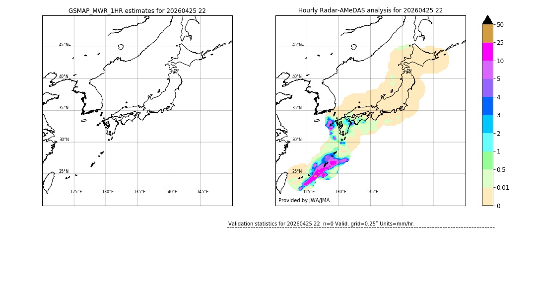 GSMaP MWR validation image. 2026/04/25 22