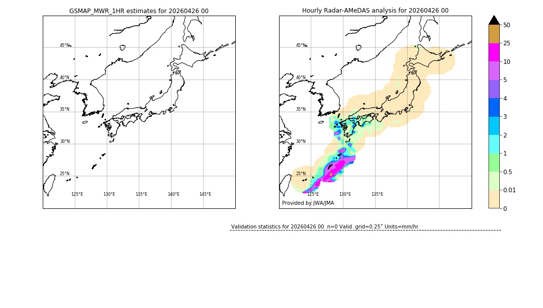 GSMaP MWR validation image. 2026/04/26 00