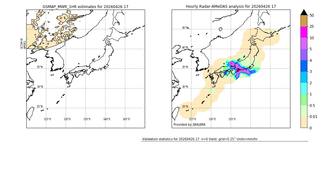 GSMaP MWR validation image. 2026/04/26 17
