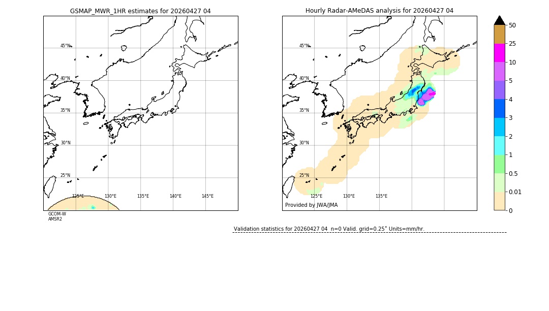 GSMaP MWR validation image. 2026/04/27 04