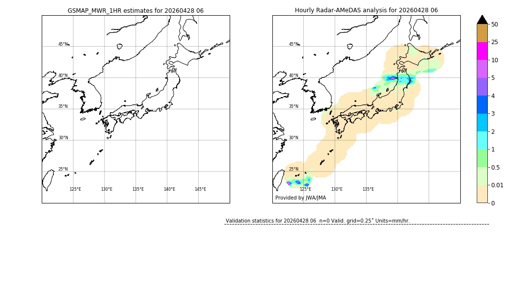 GSMaP MWR validation image. 2026/04/28 06