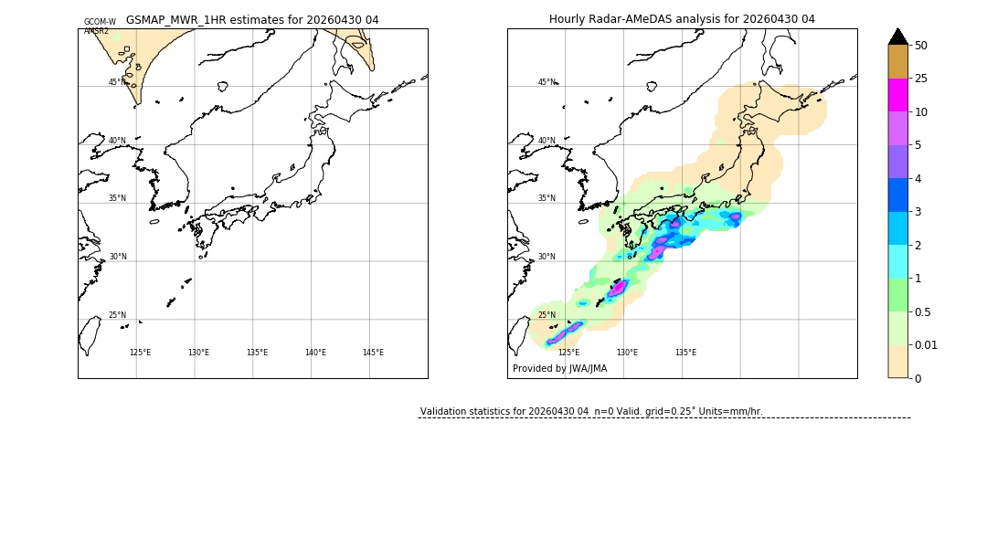 GSMaP MWR validation image. 2026/04/30 04