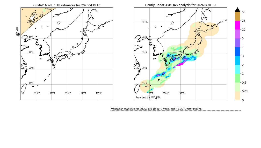 GSMaP MWR validation image. 2026/04/30 10