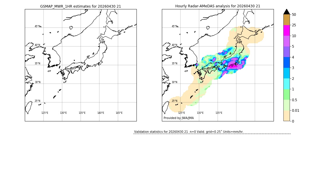 GSMaP MWR validation image. 2026/04/30 21