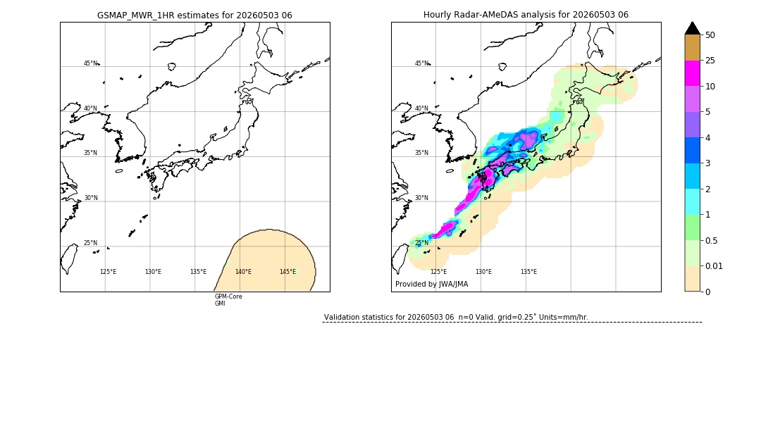 GSMaP MWR validation image. 2026/05/03 06