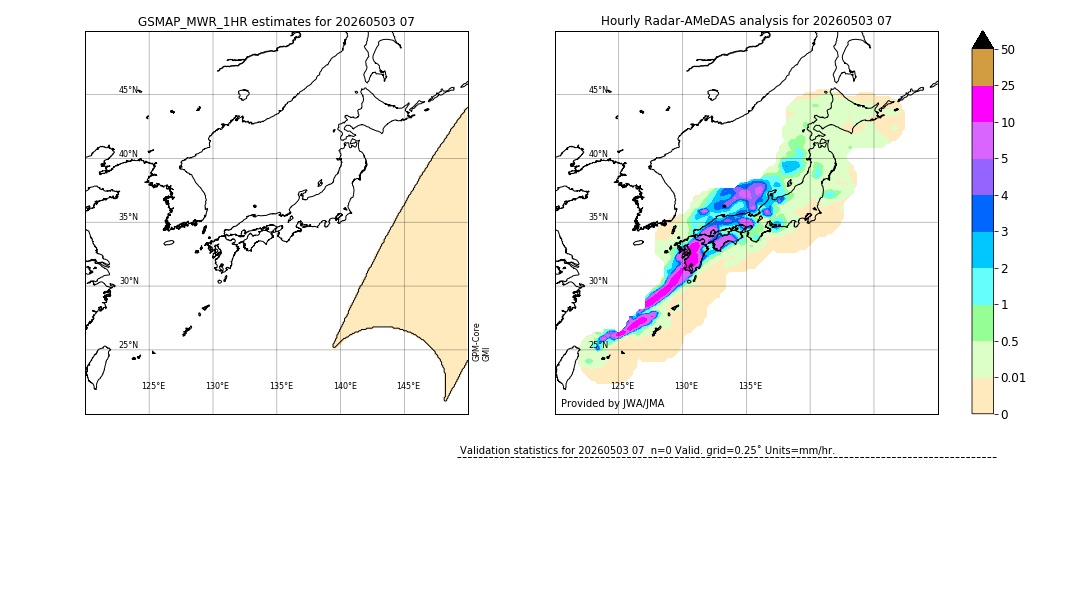 GSMaP MWR validation image. 2026/05/03 07