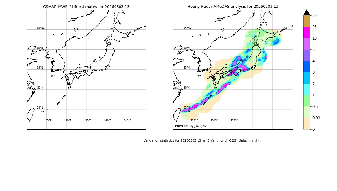 GSMaP MWR validation image. 2026/05/03 13