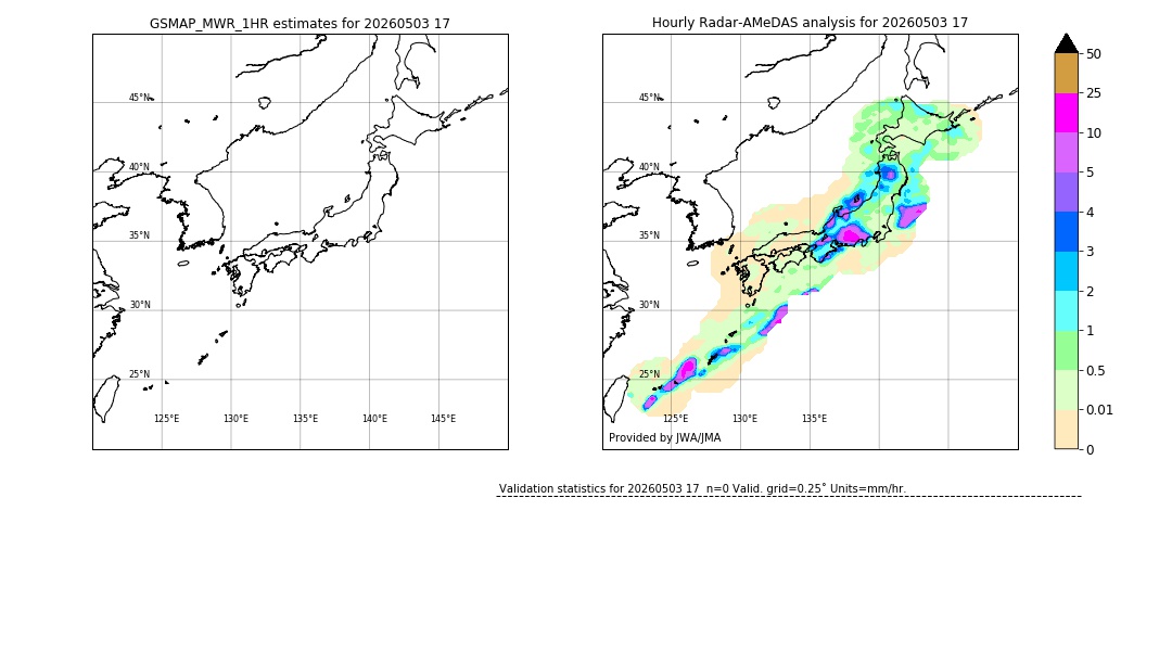 GSMaP MWR validation image. 2026/05/03 17