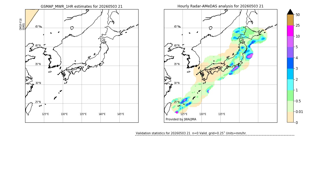 GSMaP MWR validation image. 2026/05/03 21