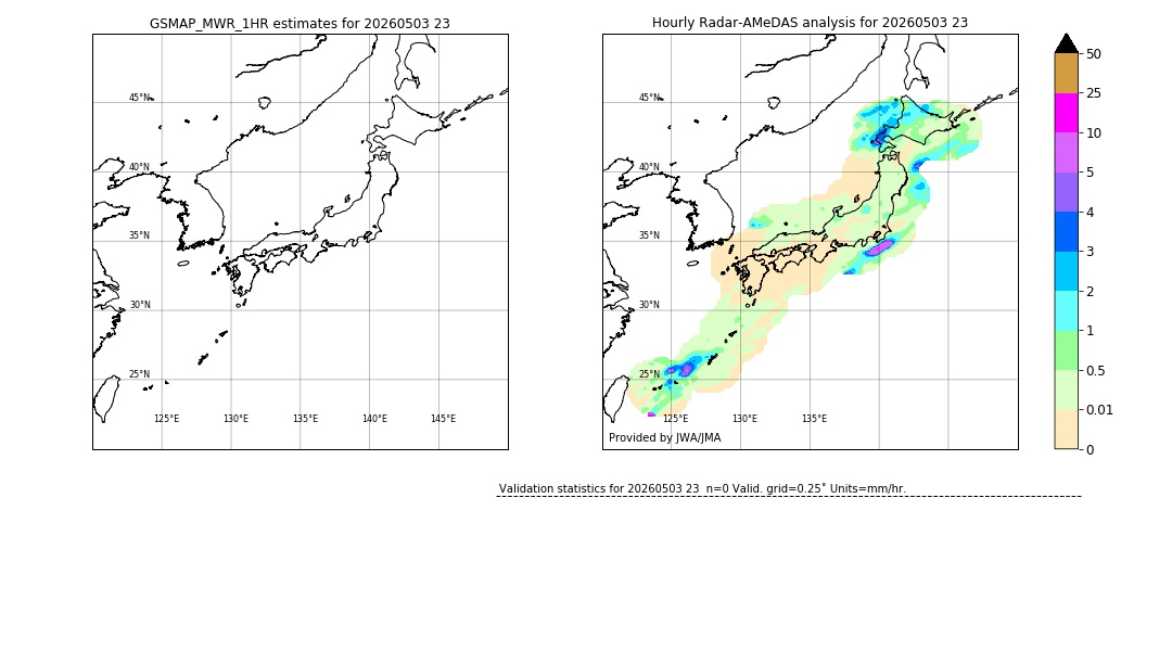 GSMaP MWR validation image. 2026/05/03 23