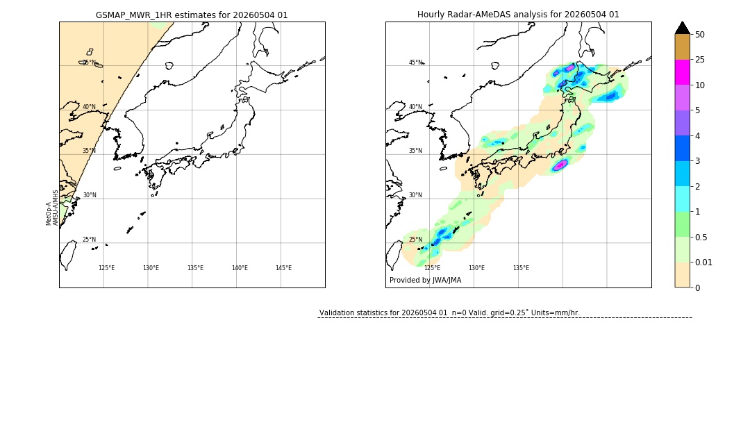 GSMaP MWR validation image. 2026/05/04 01
