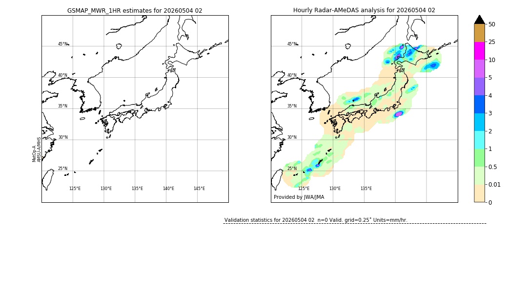 GSMaP MWR validation image. 2026/05/04 02