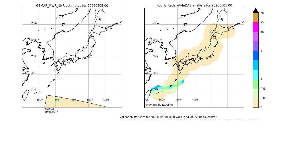 GSMaP MWR validation image. 2026/05/05 00