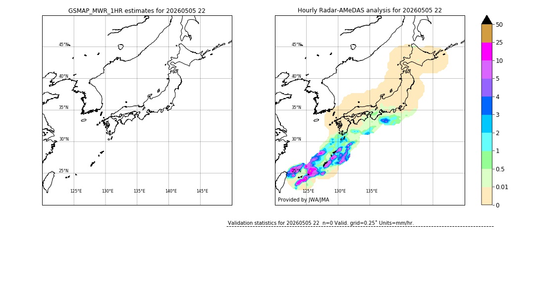 GSMaP MWR validation image. 2026/05/05 22