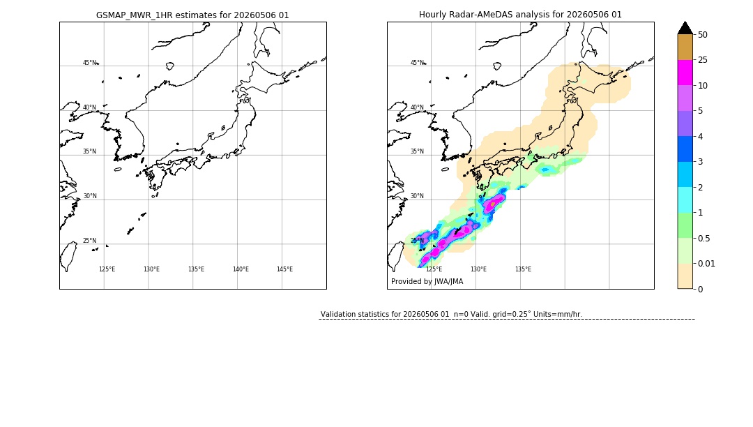 GSMaP MWR validation image. 2026/05/06 01
