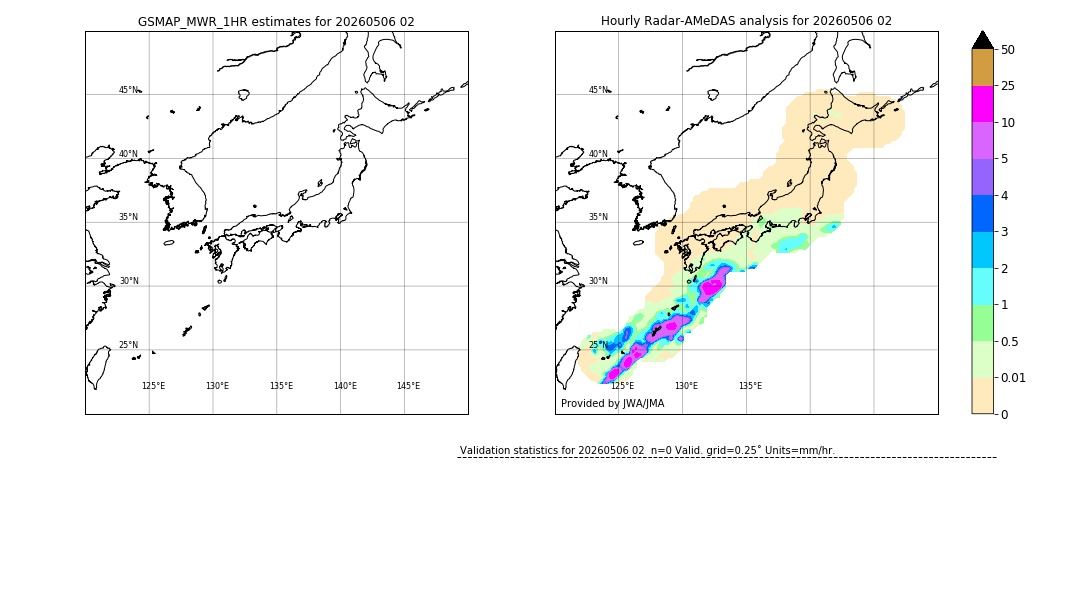 GSMaP MWR validation image. 2026/05/06 02