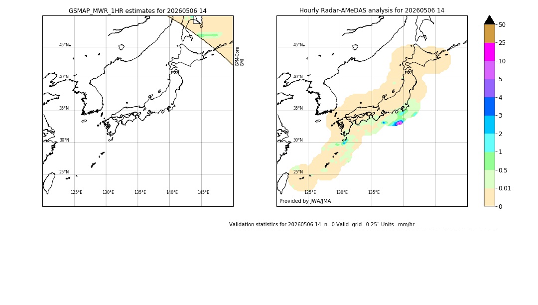 GSMaP MWR validation image. 2026/05/06 14