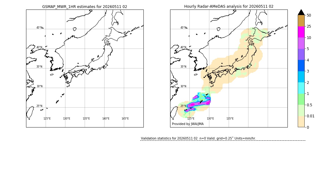 GSMaP MWR validation image. 2026/05/11 02