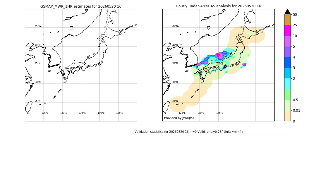 GSMaP MWR validation image. 2026/05/20 16