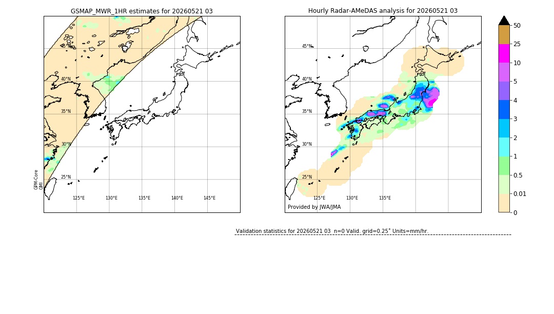 GSMaP MWR validation image. 2026/05/21 03