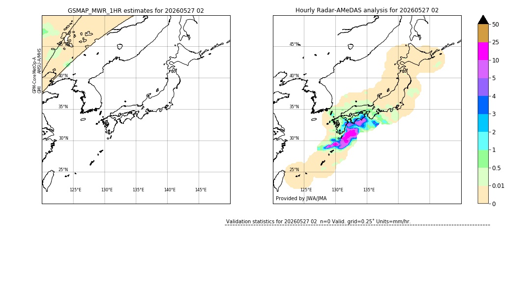 GSMaP MWR validation image. 2026/05/27 02