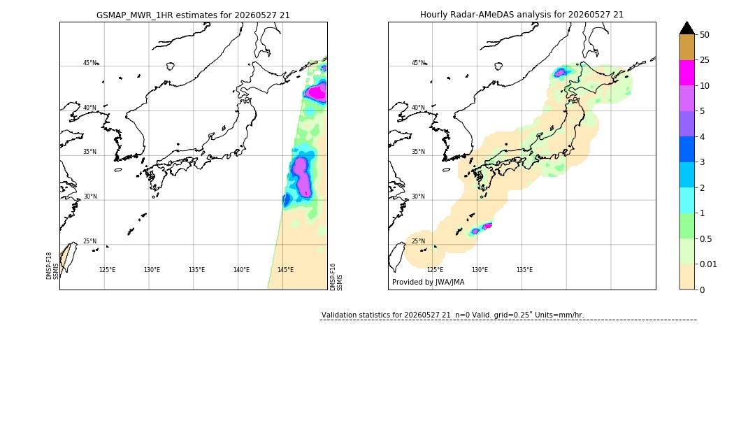 GSMaP MWR validation image. 2026/05/27 21