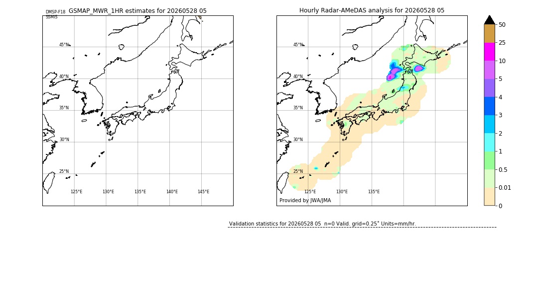 GSMaP MWR validation image. 2026/05/28 05