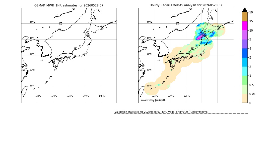 GSMaP MWR validation image. 2026/05/28 07