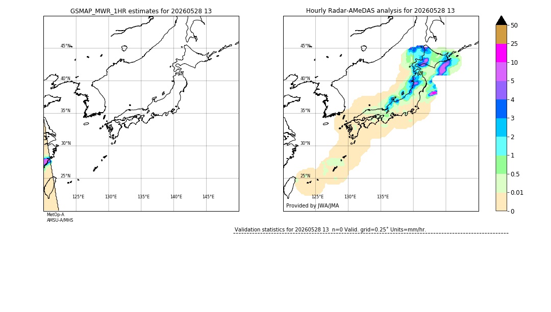 GSMaP MWR validation image. 2026/05/28 13