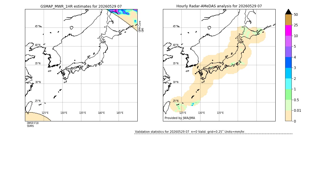 GSMaP MWR validation image. 2026/05/29 07