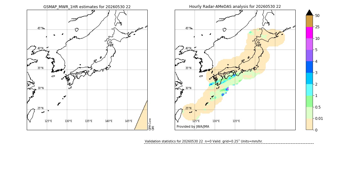 GSMaP MWR validation image. 2026/05/30 22