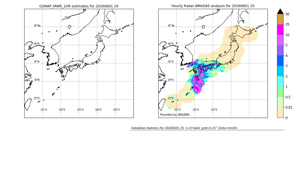 GSMaP MWR validation image. 2026/06/01 20