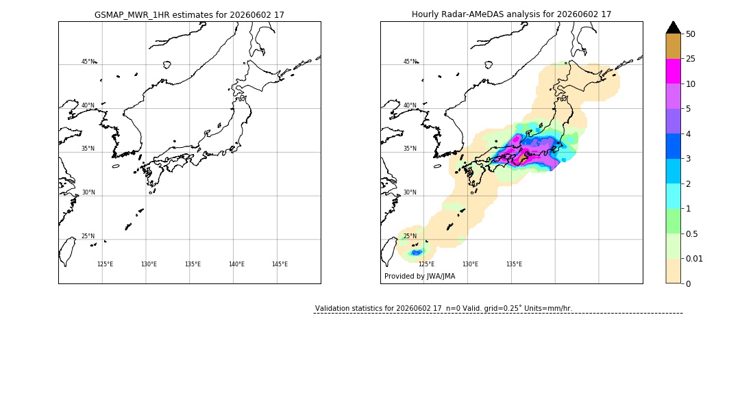 GSMaP MWR validation image. 2026/06/02 17