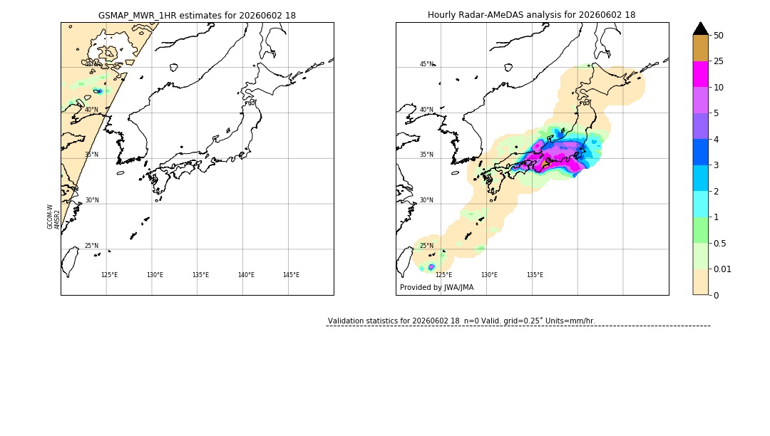 GSMaP MWR validation image. 2026/06/02 18