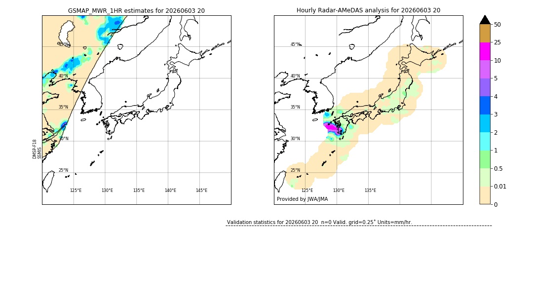 GSMaP MWR validation image. 2026/06/03 20