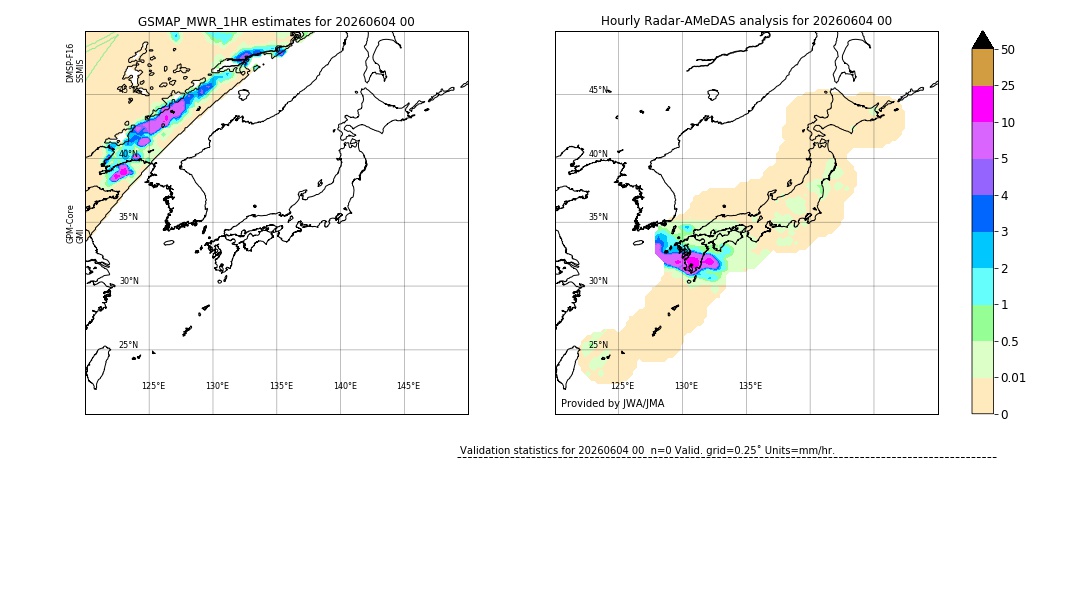 GSMaP MWR validation image. 2026/06/04 00