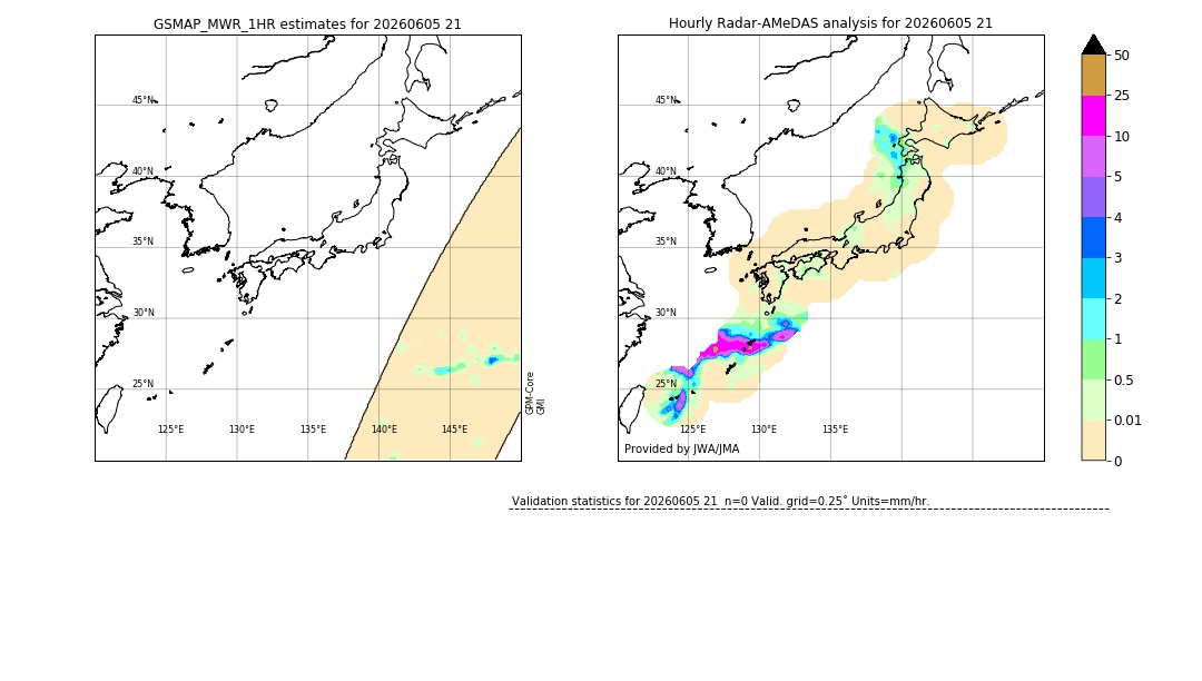 GSMaP MWR validation image. 2026/06/05 21