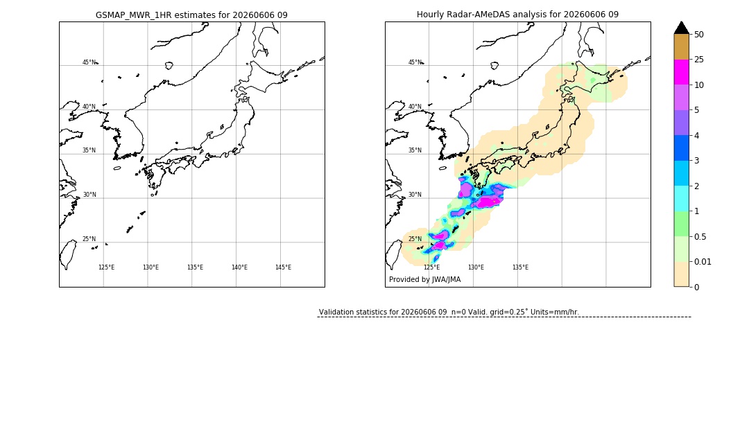 GSMaP MWR validation image. 2026/06/06 09