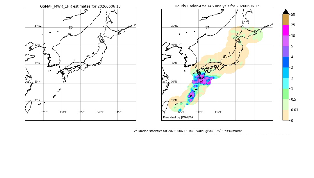 GSMaP MWR validation image. 2026/06/06 13