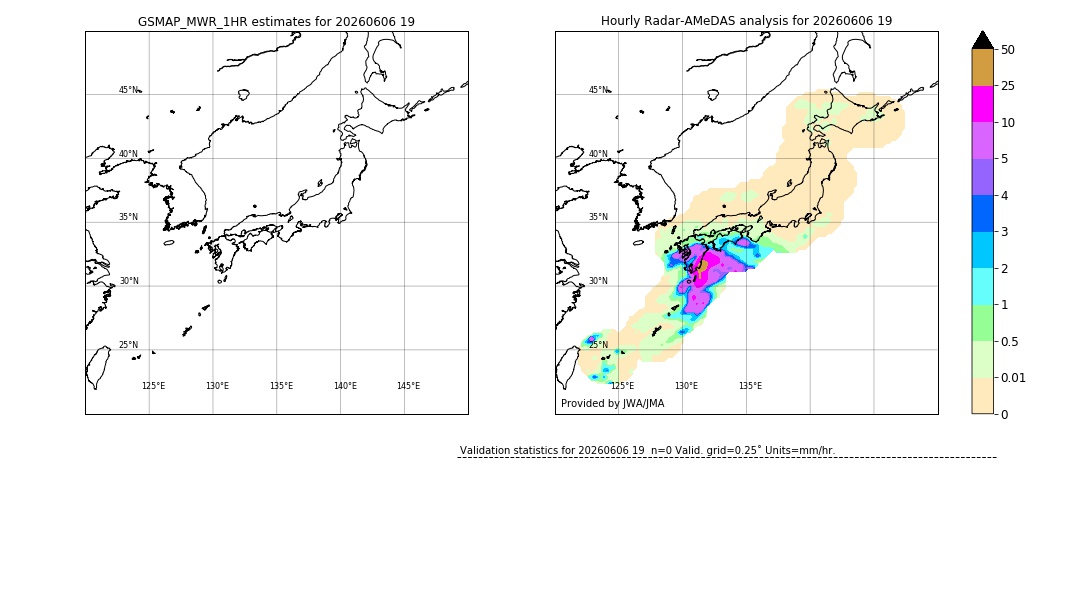 GSMaP MWR validation image. 2026/06/06 19